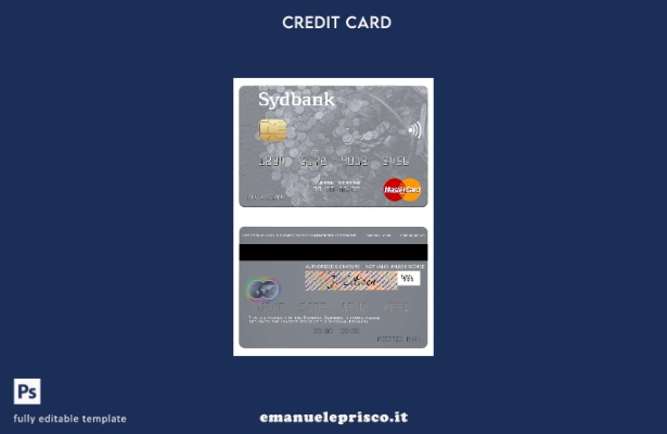 modello mastercard Danimarca Sydbank in stile verificato
